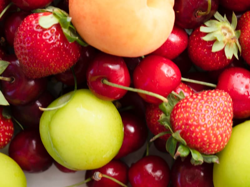 An assortment of fruit and berries