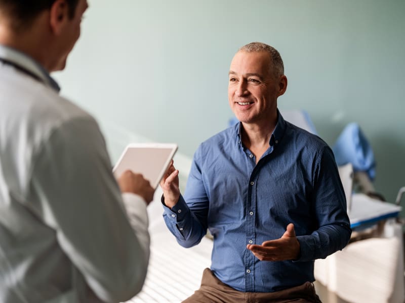 Man consulting his doctor